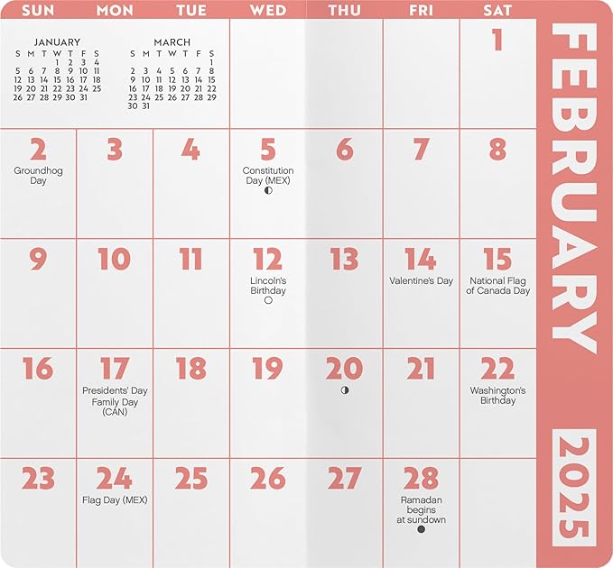 Large Print Calendar 2025 - Deluxe 2025-2026 Large Print Easy To Read Pocket Planner 2 Year Calendar Bundle with Over 100 Calendar Stickers (Low Vision Gifts, Office Supplies)