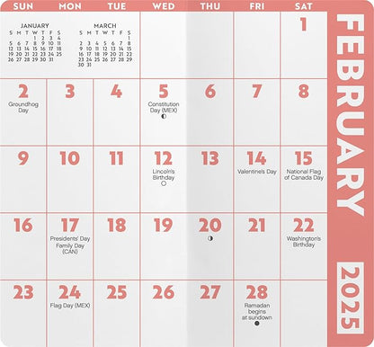 Large Print Calendar 2025 - Deluxe 2025-2026 Large Print Easy To Read Pocket Planner 2 Year Calendar Bundle with Over 100 Calendar Stickers (Low Vision Gifts, Office Supplies)