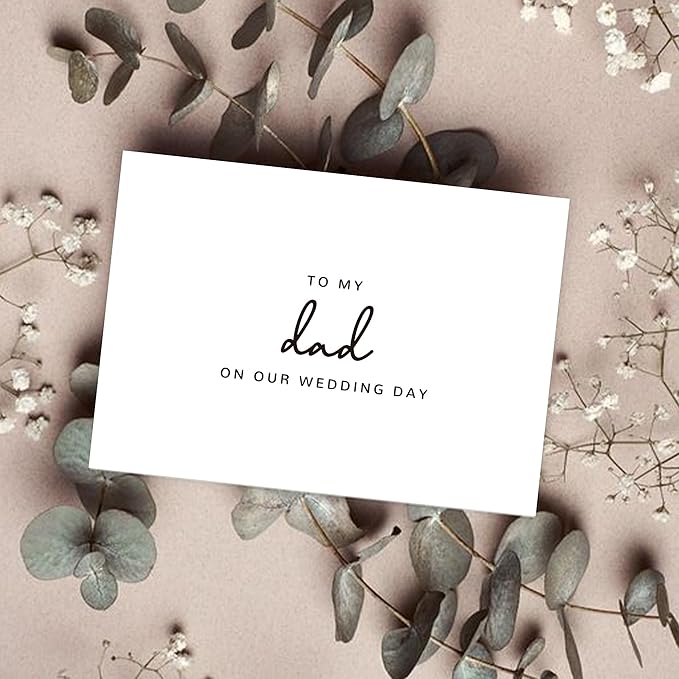 Wedding Day Card for My Dad, To My Dad On Our Wedding Day Card, Dad Of The Bride/Groom Gifts.（Dad B）, 6*4