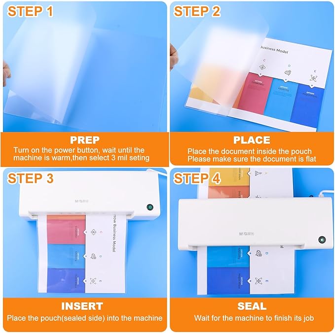 CAREGY Thermal Laminating Pouches, 1200 Pack Laminating Sheets, 3 Mil, 9 x 11.5 Inches Lamination Sheet Paper for Laminator, Clear, Letter Size, Office and School Supplies