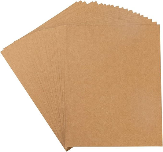 20 Sheets Colored Thick Paper Cardstock Blank for DIY Crafts Cards Making, Invitations, Scrapbook Supplies (Brown Kraft, 8.5 x 11 inches)