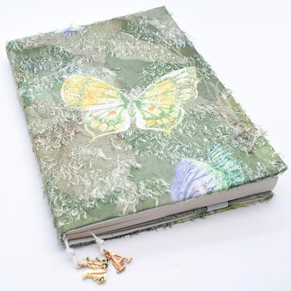 BLBMH Butterfly Book Covers for Paperbacks Adjustable Fabric Book Sleeve Cover Protector Fit for 5.5x8.5 inch Hardcover Softcover Book Novels Notebook Bible - Green