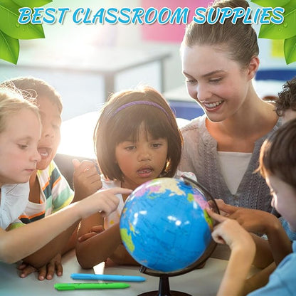 24 Pcs Earth Day Pens Bulk Earth Party Favors Novelty Cute Green Pens Blue Retractable Ballpoint Pen Earth Day Gift Pens for Desk Decoration Accessories Stationery Office, 2 Styles