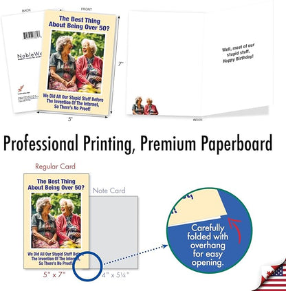 NobleWorks, Funny Women Birthday Paper Card with 5 x 7 Inch Envelope (1 Card) Girlfriends B-day Greeting Card | Stupid Stuff C10841BDG