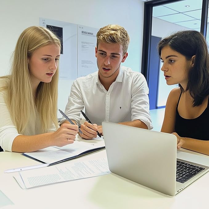 FIOVER Gel Pens,6Pcs Fine Point Smooth Writing Pens 0.5mm Black Gel Ink, High-End Series Ballpoint for Journaling Note Taking, Gifts for Women Men (6pcs-Black, Gray, White)