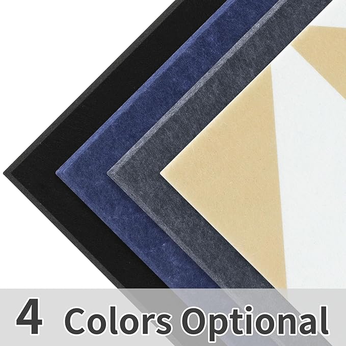 Smarpau 12 Pack Felt Cork Board Tiles 48"x36" Large Cork Board with Safe Removable Adhesive Tabs Cork Bulletin Board for Home Office Pin Board Tack Board Geometric Brown