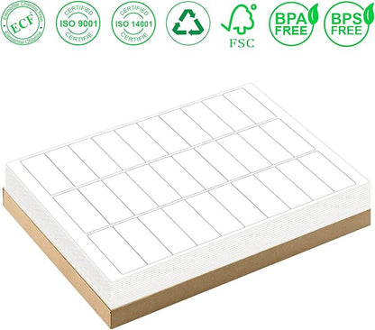 1" x 2-5/8" Address Labels 900 Labels Sticker Paper for Laser/Ink Jet Printer mailing Labels 8.5"×11" White 30 per Sheet