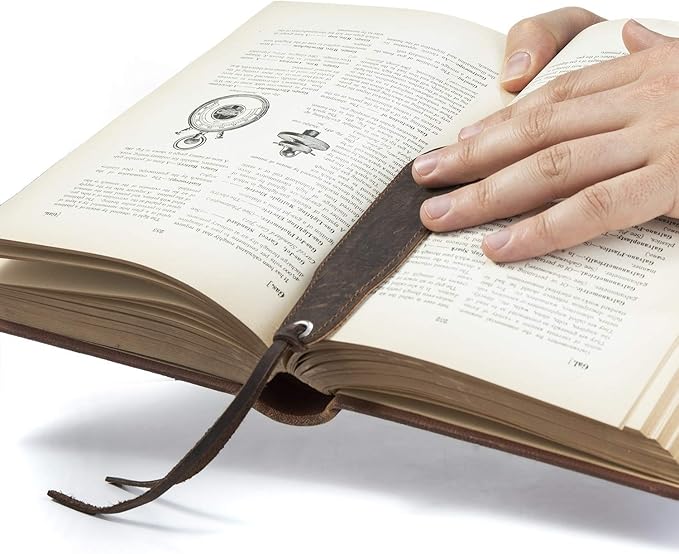 Leather Bookmark Handmade - Genuine Leather Book Marks - Perfect Bookmark for Men Women and Kids | Great Idea for Leather Gifts for Bookworms Writers Relatives and Friends (3 Bookmarks)