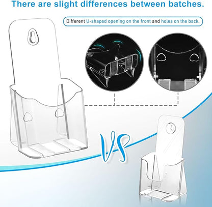 Acrylic Brochure Holder 4x9 Inches Slant Back Design, Clear Display Stand, Plastic Table Stand Sign Holder,Pamphlet Holder Flyer Holder, Acrylic Display Stand, Acrylic Table Signs Plastic