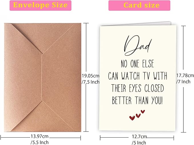 Hqulpr-Funny Birthday Cards For Dad, Birthday Cards For Men Funny Unique, Funny Fathers Dad Card, Birthday Card For Dad Funny, Birthday Cards For Dad From Daughter, Son