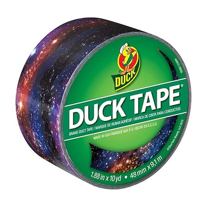 Duck Brand Printed Duct Tape Single Roll, Galaxy (283039)