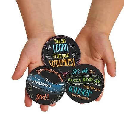 Really Good Stuff Positive Affirmation Chips - 100 Pack with 50 Motivational, Encouragement, Inspirational and Kindness Sayings