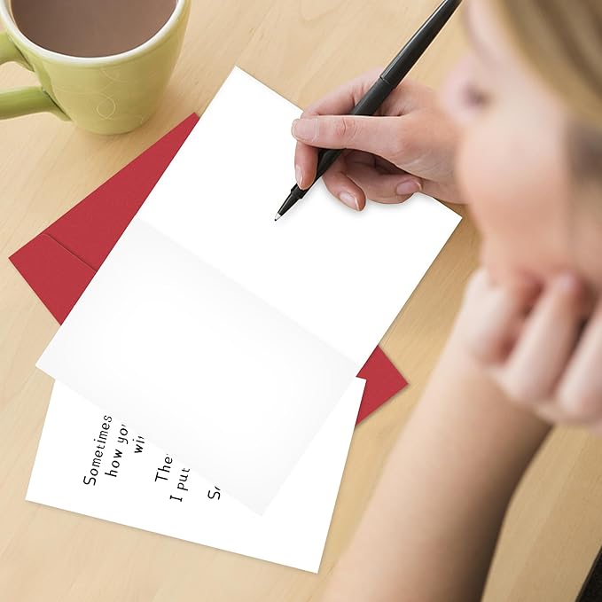 Funny Valentines Day Card for Him Her - Sometimes I Wonder How You Put Up With Me, Humorous Anniversary Card for Husband, Wife, Boyfriend, Valentines Gift for Men Women