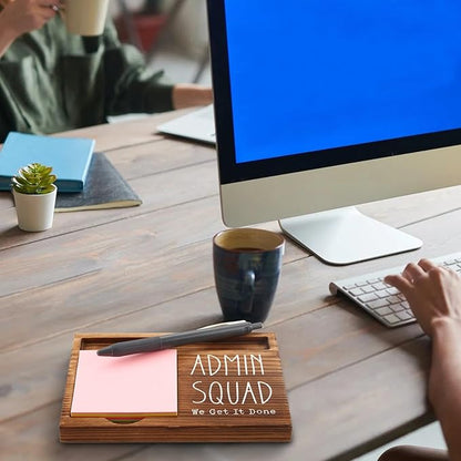 akeke Admin Squad gifts, Admin Team Gifts, Admin Life Gift, Administrative Assistant Staff Gifts, Thank You Administration Appreciation Gifts Office Self-Stick Note Pad Holders GSH1