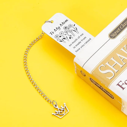 Mother of The Bride Gifts, Mother’s Day Gifts, Best Mom Ever Bookmark for Mom Mother Mommy Grandma from Teens Valentine’s Day Christmas Gift Book Lovers Gift