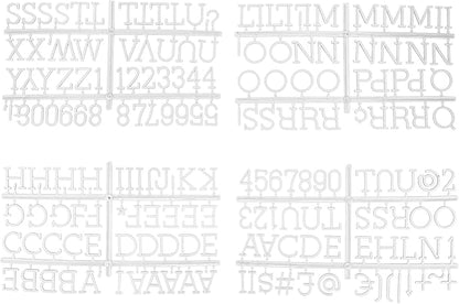 1 Inch Letters for Flet Letter Board,188 Pieces Including Letters, Numbers & Symbols for Changeable Plstic Letter Board by Veskaoty (White)