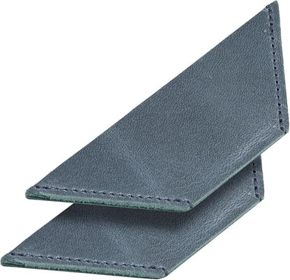 Londo Genuine Leather Handmade Bookmark (Set of 2) (Triangle, Blue)