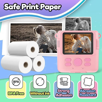Printer Paper,6 Rolls for Kids Instant Print Camera,HD Printing Thermal Print Paper (6 Rolls)