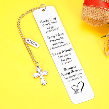 Baptism Gifts for Teen Boys Christening Bookmark for Him Her Friends Bible Verse Bookmarks Catholic 2024 Graduation Gifts for Her Him Christmas Gifts for Son