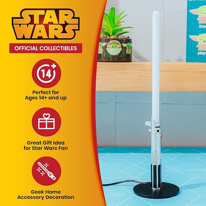 Star Wars Luke Skywalker Lightsaber 12-Inch Desktop LED Mood Light for Nightstand Table