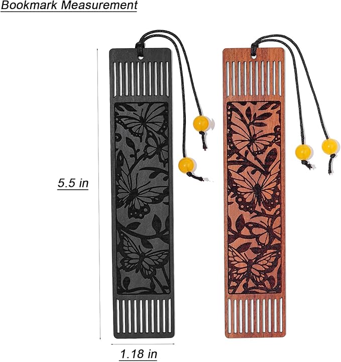 Butterfly Bookmark,Bookmarks Aesthetic Wooden Book Markers for Women, Butterfly Gifts for Women Book Lover Gifts for Women (Hollow Butterfly)