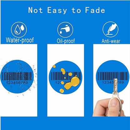 Hybsk 3 inch Circle Color Direct Thermal Stickers Shipping Labels for Barcodes,Name Tag,DIY Logo Design,QR Code,Inventory– Compatible with Zebra,Rollo,Munbyn,and More-350 pcs (3 inch,Blue)