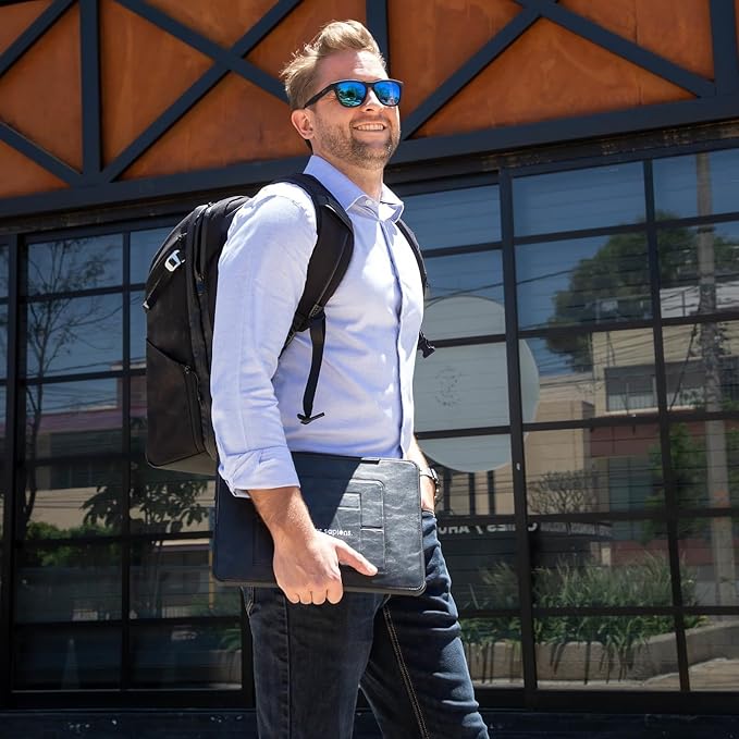 2-in-1 Shockproof Laptop Sleeve + Built-in Stand - Compatible with 14 Inch MacBook Pro/HP/Dell/Lenovo - TILT Lightweight Laptop Case