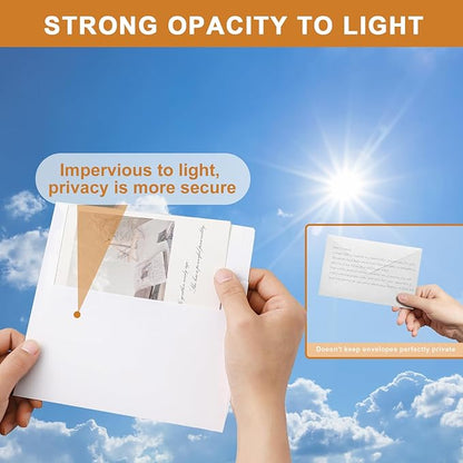 100 Packs White Note Cards and Envelopes 4.25 x 5.5 Heavyweight Flat Cardstock and A2 Envelopes Printable Self Seal for Greeting Cards, Thank You Notes, Baby Showers