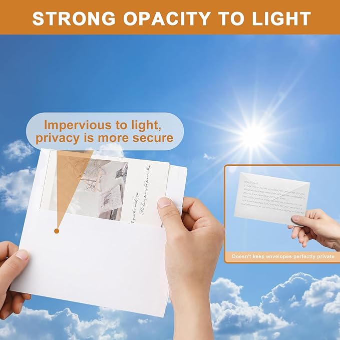 100 Packs White Blank Note Cards and Envelopes 4.25 x 5.5 Heavyweight Folded Cardstock and A2 Envelopes Printable Self Seal for Greeting Cards, Wedding Invitations, Thank You Cards, Party