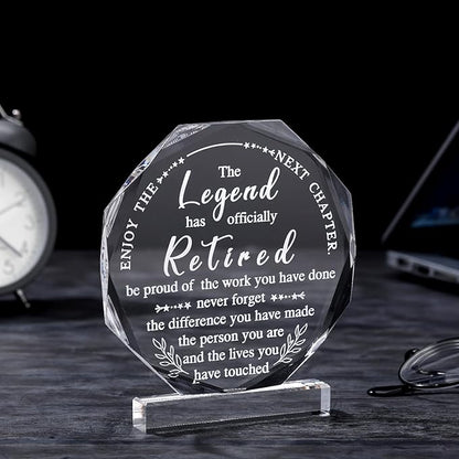 Chunful Happy Retirement Gifts for Men Women Never Understand the Difference You Made Keepsake and Paperweight Retirement Plaque Inspirational Gifts for Retired Teacher Police Nurse(Classic Style)