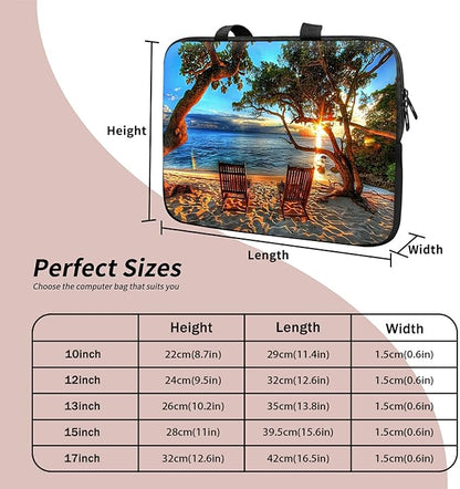 Universal Tablet Laptop Sleeve Case 10 inch, Sunset Tree Slim Carrying Case Durable Handbag Travel Laptop Bag for 7 to 10-inch Laptops/Notebook/Kids Tablet/ipad/eBook Readers