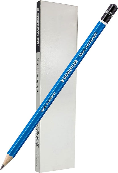 STAEDTLER Mars Lumograph 3B Graphite Art Drawing Pencil, 6 Pencils