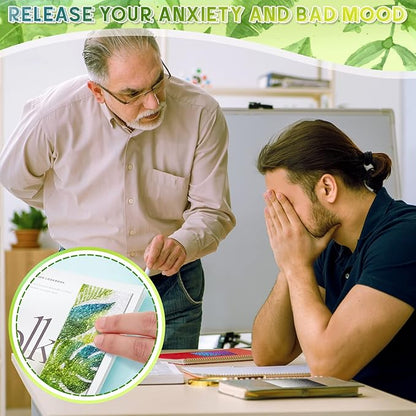 36 Pieces Anxiety Sensory Stickers Cute Fidget Textured Strips Toys Anti Stress Tactile Rough Sensory Calm Textured Strips Adhesives Anxiety Relief for Adults Teens Desk Classroom (Leaves Style)