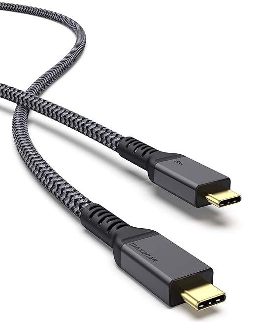 Maxonar [6.6Ft] Thunderbolt 4 Cable with 40Gbps Data Sync/100W Charging and 8K/5K@60Hz for Thunderbolt 4/3, USB4, and USB C Devices