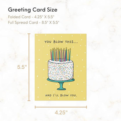 Funny Naughty Birthday Card/Dirty Card for 18th 16th 21st 30th 40th 50th 60th 65th Bday/For Boyfriend Husband Mom Dad Girlfriend Wife/Greeting Card