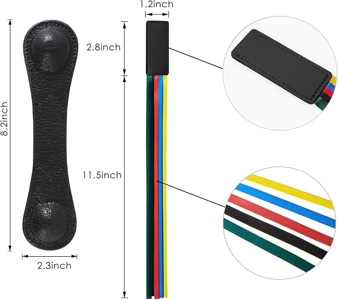 KINIVA Leather Weighted Bookmarks Book Weight Page Holder for Reading,Book Open Holder for Adult,Gifts for Reader (01 Weighted Bookmark+13 Ribbon Bookmark Black)