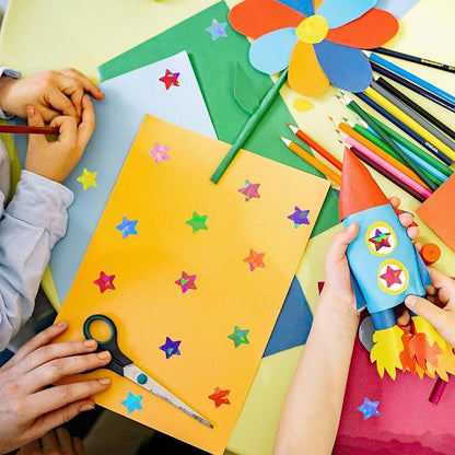 0.6 Inch Shiny Star Stickers,2016 Holographic Rainbow Small Star Stickers for Kids Reward, Behavior Chart, Student Planner and School Classroom Teacher Supplies