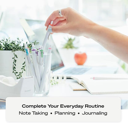 uniball uniONE Gel Pen, Retractable, Medium 0.7 mm, Black Ink, White Barrel, Dozen