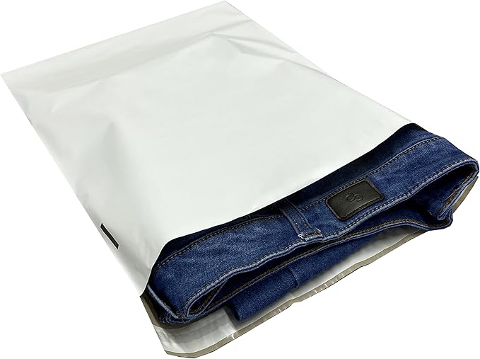 Colored Poly Mailers Pack of: Be creative with your packaging with Colored mailers (White, 12" x 15.5" pack of 250)