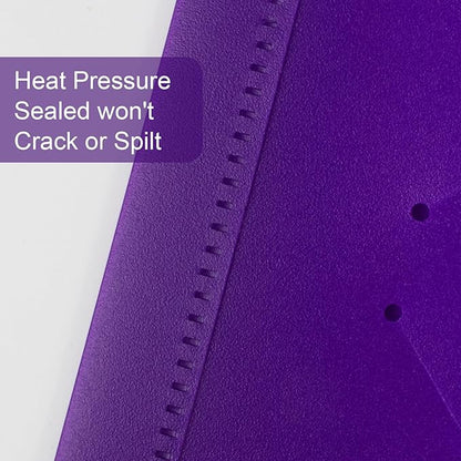 6-Pack Plastic Folders with Pockets,2-Pocket Poly Folders Holds 8-1/2" x 11" Paper for School/Office/Home, Purple