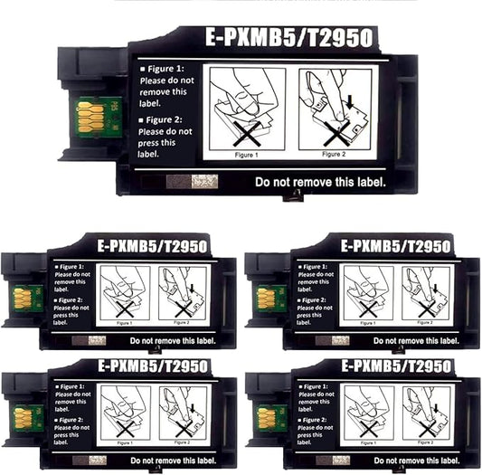 Remanufactured T2950 Ink Maintenance Box for Workforce WF-100 WF-110 Inkjet Printer. 5-Pack