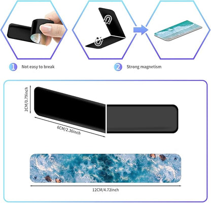 48 Pieces Magnetic Bookmarks Magnet Page Markers - Book Marks for Reading Women & Men with Storage Boxes - Cute Magnet Bookmark Clips for Reading Pleasure（Ocean）