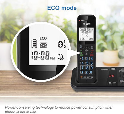 AT&T GL2113-21 Cordless Home Phone with Smart Call Blocker, Bluetooth Connect to Cell, Answering Machine, Full-Duplex Speakerphone