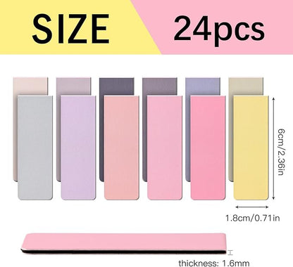 24PCS Magnetic Bookmarks Book Mark - 12 Colors Magnet Bookmark Clips, Cute Book Marks for Reading Women Men, Bookmarks for Book Lovers