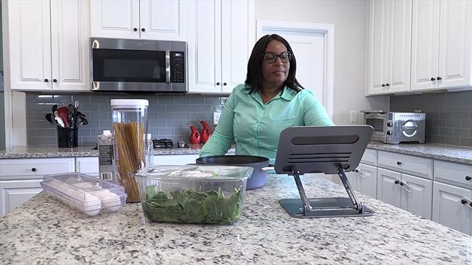 Swivel Laptop Stand for Desk, Adjustable Laptop Stand for Desk w/ 360° Rotation, Raise Tilt Cools Laptop with This Ergonomic Laptop Stand Riser, Collapsible iPad Computer Laptop Stand (Space Gray)