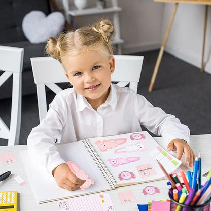 I Just Really Like Axolotl Sticky Notes Set, 550 Sheets, Animal Mexican Walking Fish Shaped Self-Stick Notes Pads Divider Tabs Bundle Writing Memo Pad Page Marker Back to School Office Supplies