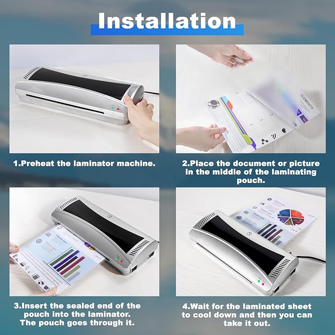 1400 Pack Laminating Sheets, 5Mil 9" x 11.5" Laminating Pouches，5Mil Clear Thermal Lamination Sheet Paper for Laminator, Holds 8.5 x 11 Inch Sheets