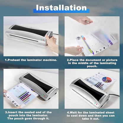 1000 Pack Laminating Sheets, 5Mil 9" x 11.5" Laminating Pouches，5Mil Clear Thermal Lamination Sheet Paper for Laminator, Holds 8.5 x 11 Inch Sheets