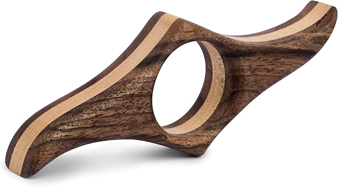 TILISMA Wooden Book Page Holder - Handmade Walnut Thumb Book Accessories - Reading Gadget to Read in Bed - Gifts for Book Lovers, Avid Readers, Bookworms, Librarians - Bookmark (Large)