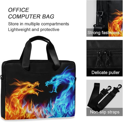 Fire Dragons Laptop Bag Case Laptop Messenger Bag Briefcase for Men Women